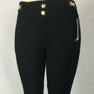 PracticalBlack Skinny Very Stretchy Women’s Leggings One Size with four pockets